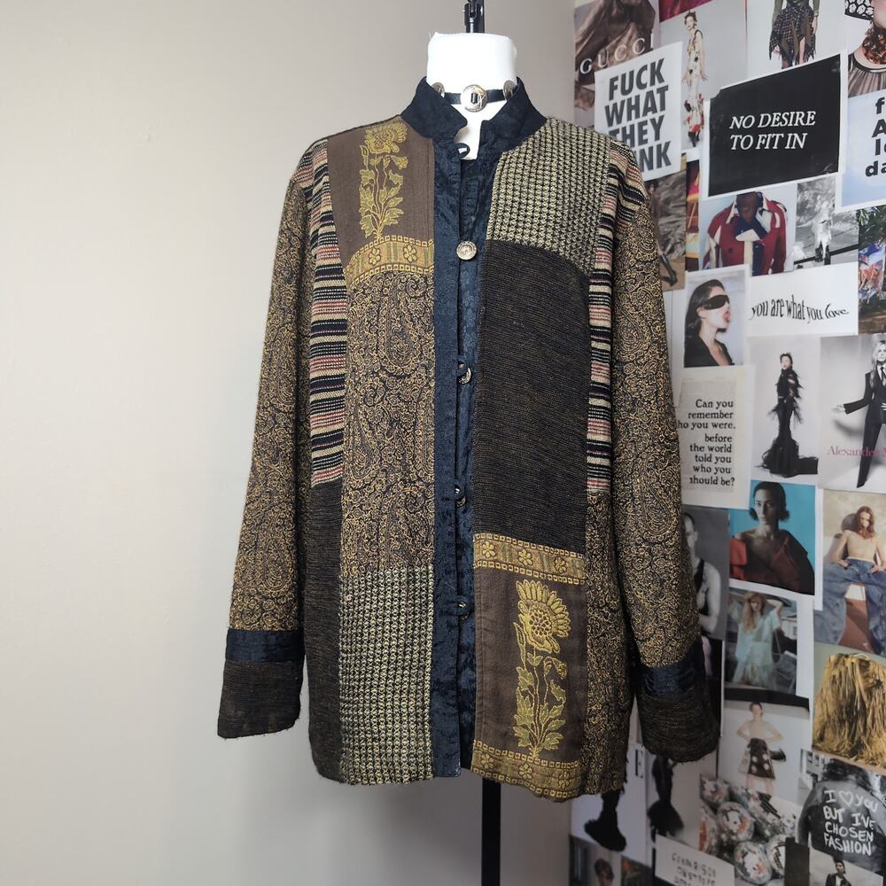 Patchwork Jacquard Jacket Vintage